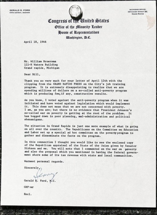 Typed Letter Signed Jerry [ President Gerald R Ford]