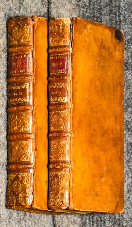 HISTOIRE DES DEUX TRIUMVIRATS, DEPUIS LA MORT DE CATILINA NOUVELLE EDITION AUGMENTEE DE L'HISTOIRE D'AUGUSTE DE LARREY. [3 VOLS IN 2 ]