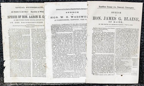 Lincolniana Speech Of Hon. Aaron H. Cragin In The United States Senate, Jan 30 1868- Extract