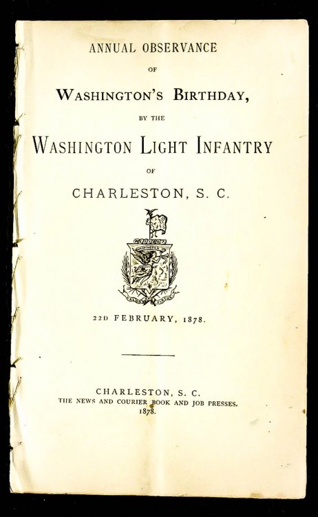 Annual Observance Of Washington's Birthday 1878