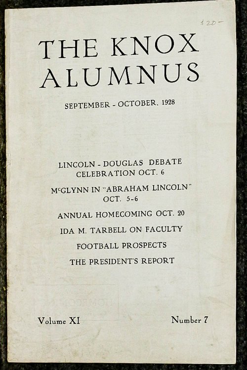 Lincolniana The Knox Alumnus Vol XI No 7 1928 [lincoln Related]