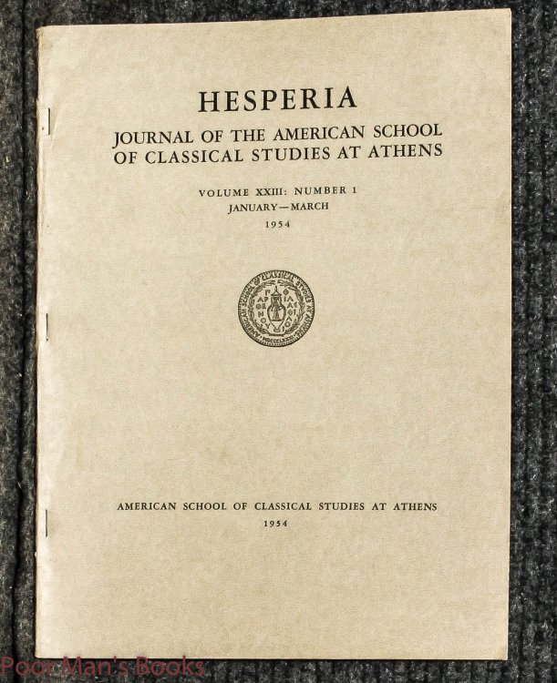 Investigations At The Heraion Of Argos, 1949: Hesperia, Journal Of The American School Of Classical Studies At Athens, Volume Xxiii: Number 1 Jan-mar 1954