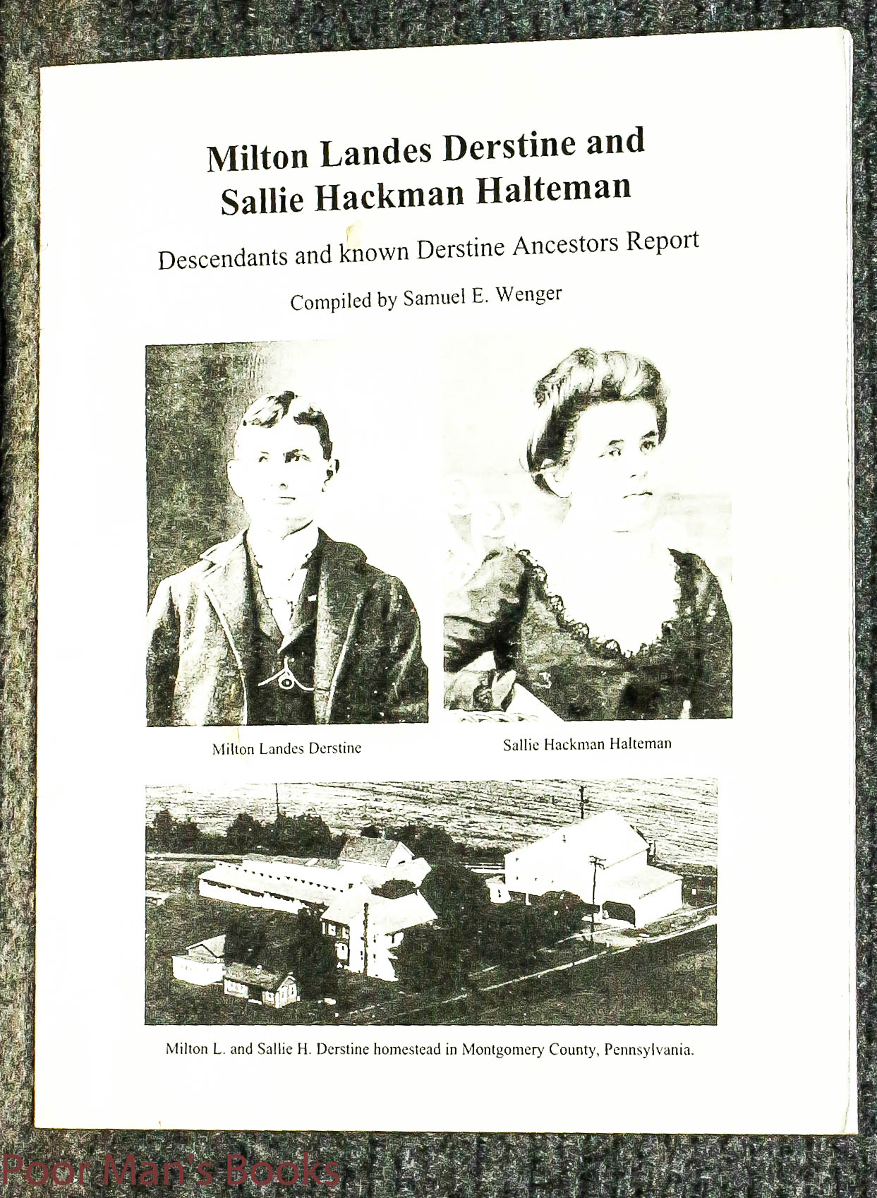 Milton Landis Derstine And Sally Hackman Halteman