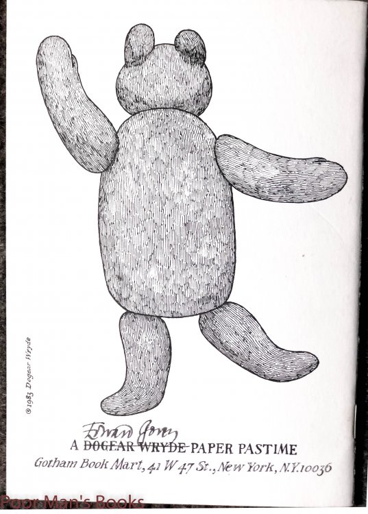 E. D. Ward. A Mercurial Bear. A Dogear Wryde Paper Pastime.signed As Dogear Wryde 1983
