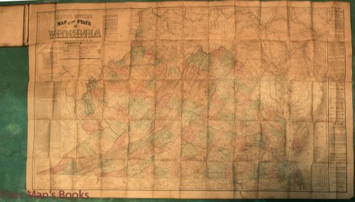 Lloyd's Official Map Of The State Of Vrigina 1862 Large Folded Map Civil War