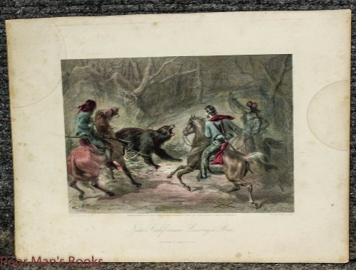Native Californians Lassoing A Bear Color Plate Printed By Appleton.