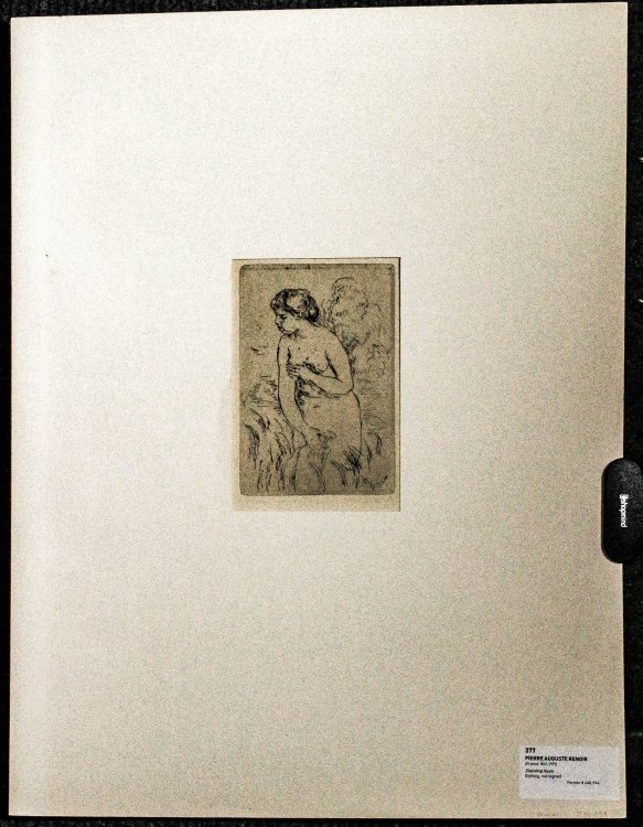 Standing Nude Etching Unsigned