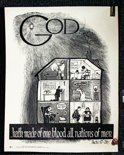 God Hath Made Of One Blood All Nations Of Men Anti-defamation League Poster 17 X 21
