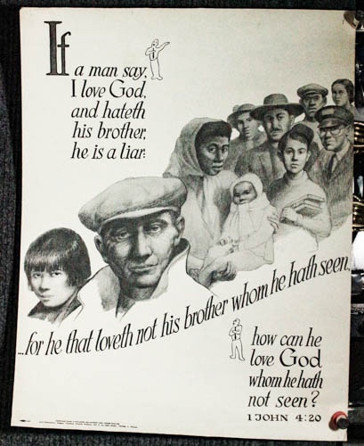 If A Man Say I Love God And Hateth His Brother, He Is A Liar Anti-defamation League Poster Circa 1940 L/R