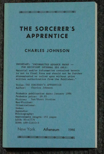 The Sorcerer's Apprentice [short Stories] Uncorrected Proof. Hand Paginated. Scarce