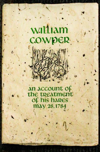 William Cowper And Account Of The Treatment Of His Hares, May 28, 1874.#39637]