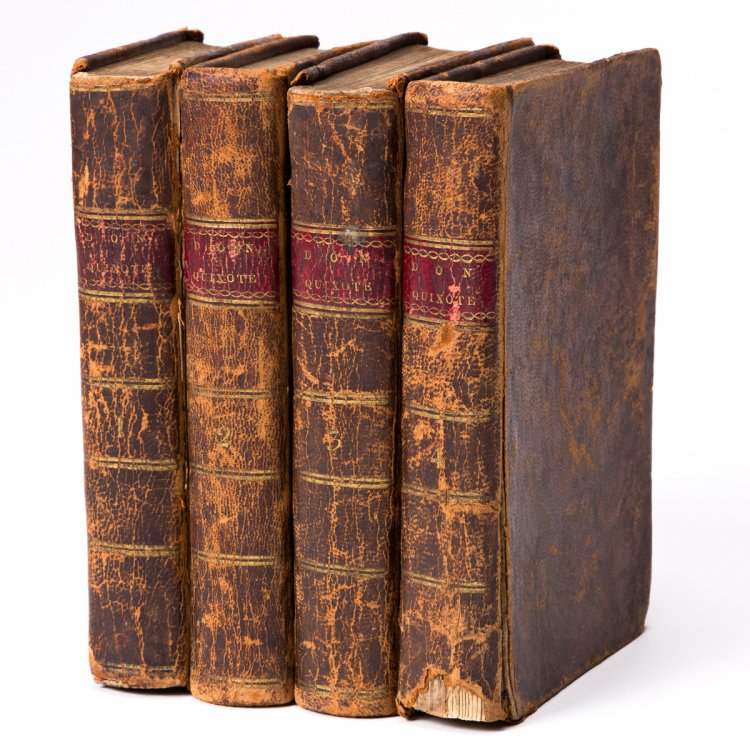 The History And Adventures Of The Renowned Don Quixote. 4 Volumes. 141 X 90 Mm. (first Seaparate American Edition]