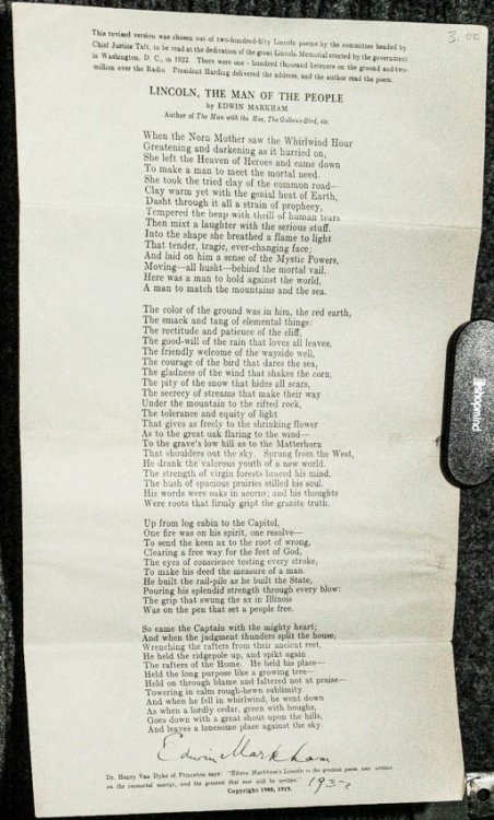 Lincoln Broadside 