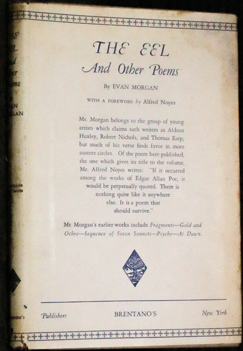 The Eel And Other Poems [with Lengthy Handwritten, Signed, Poem]