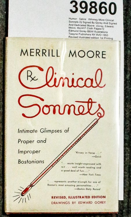 Clinical Sonnets Dj Signed By Gorey And Signed And Dedicated Moore