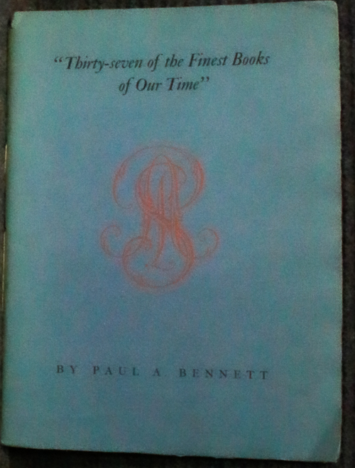 Thirty-seven Of The Finest Books Of Our Time [ltd Ed 300] 1937
