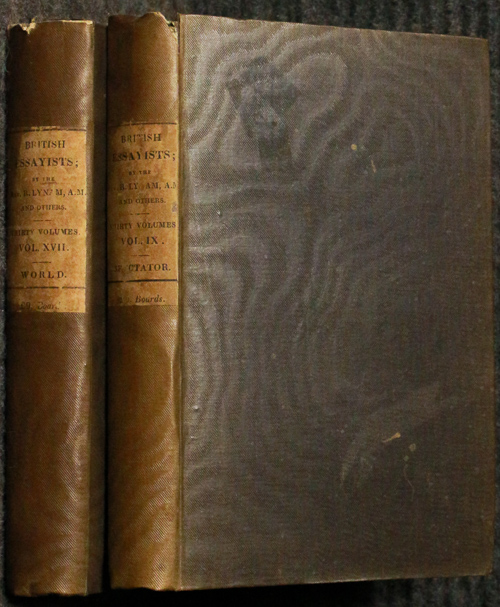 The British Essayists : With Prefaces Biographical, Historical, And Critical 8 Vols Only