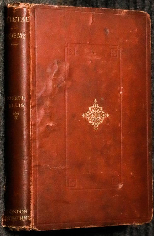 Meletae Poems Signed By Author And From The Library Of William Cullen Bryant.