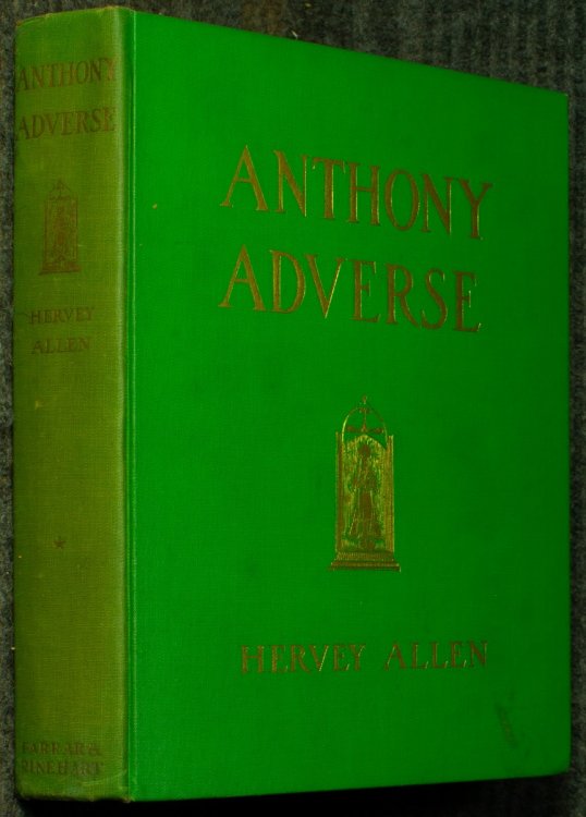 Anthony Adverse Signed Wyeth And Hervey Allen Maade Into Warner Bros Film. Tattered Slipcase Remains 2 Vols