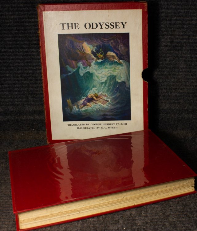 The Odyssey Of Homer. Translated By George Herbert Palmer. With Illustrations By N. C. Wyeth. Slipcase, Celophane Wrapper 1929 1st Edition