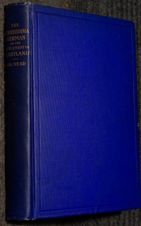 Pennsylvania German In The Settlement Of Maryland