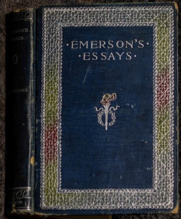 Emerson Essays. First , Prominently Signed By Harriet Taylor Upton Noted Suffragette.