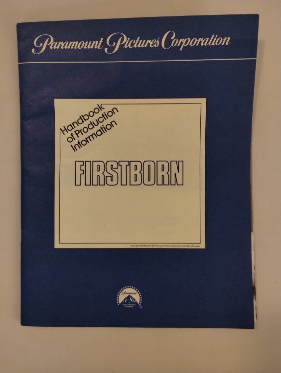 Paramount Pictures Firstborn Handbook of Prodution Information (including 13 Black and White Glossy Stills)