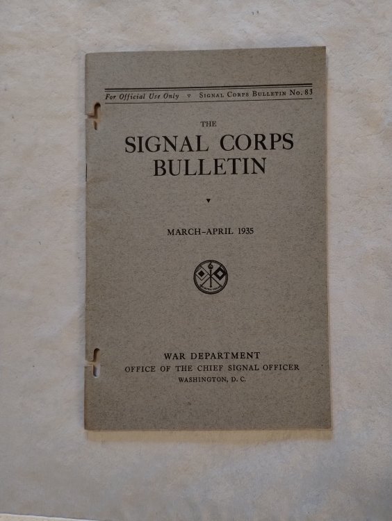 The Signal Corps Bulletin July-August 1935
