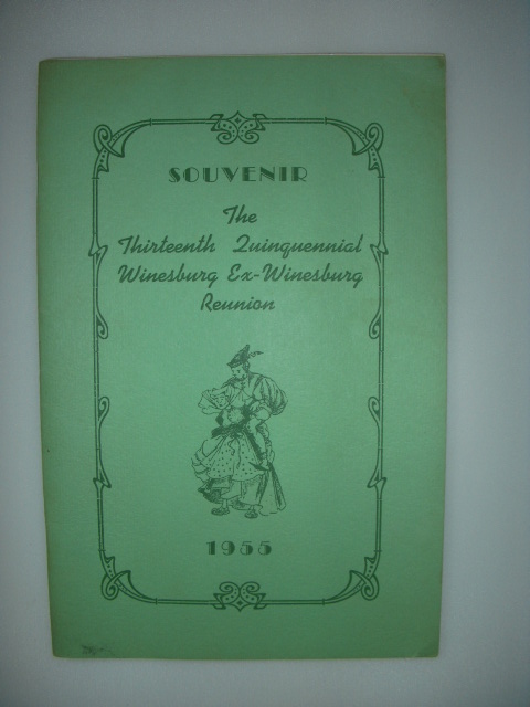 Souvenir The Thirteenth Quinquennial Winesburg Ex-Winesburg Reunion 1955 (Winesburg, Ohio)