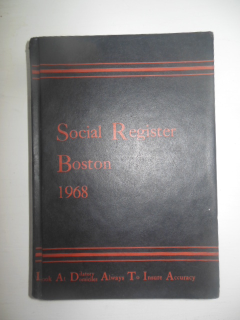 Social Register Boston 1968