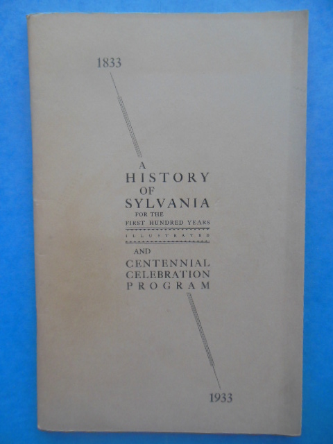 A History of Sylvania for the First One Hundred Years and Centennial Celebration Program (Ohio, 1933)