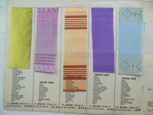 American Decorative Flower Company Inc. 1939 Ribbon Sample Book (Complete)