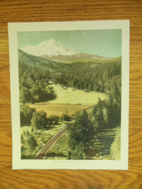 Mount Shasta Elevation 14,161 Feet Color Print (1943