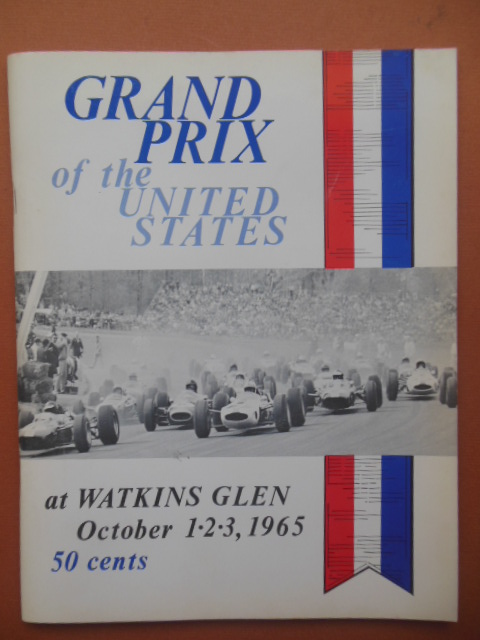 Grand Prix of the United States at Watkins Glen October 1,2,3, 1965 Program