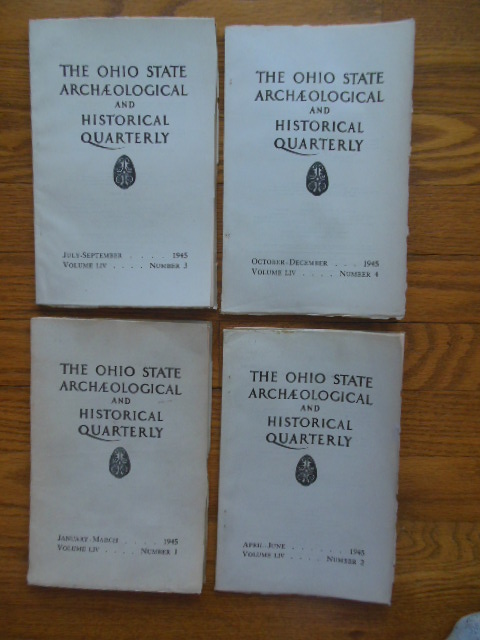 The Ohio State Archaeological and Historical Quarterly 1945 (Full Run, 4 Issues)