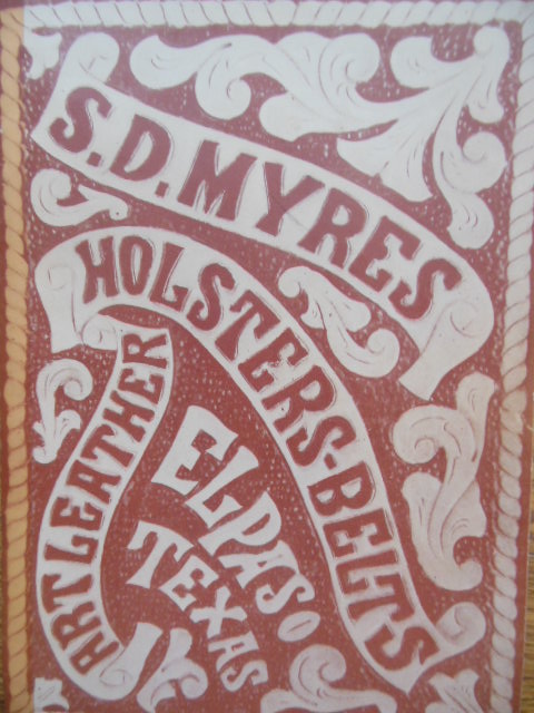 S.D. Myres Holsters Belts Art Leather (Trade Catalog)