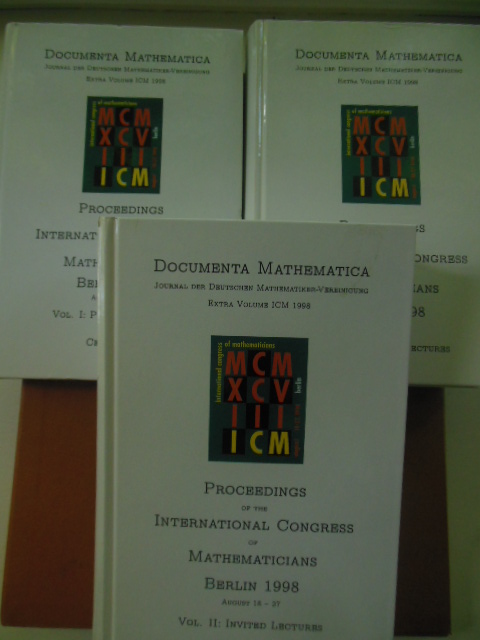 Documenta Mathematica; Proceedings of the International Congress of Mathematicians Berlin 1998 (Volume I, Plenary Lectures; Volume II, Invited Lectures, Volume III Invited Lectures)