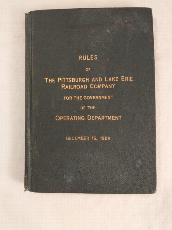 RULES OF THE PITTSBURGH AND LAKE ERIE RAILROAD COMPANY