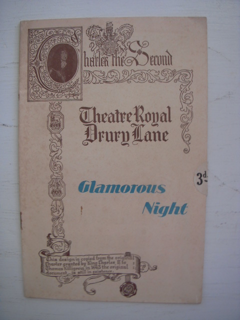 Theatre Royal Drury Lane Programme; Glamorous Night