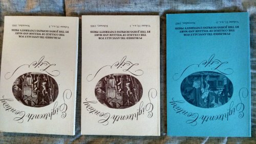 EIGHTEENTH CENTURY LIFE 3 ISSUES , VOL19 1 & 3 VOL21 #3