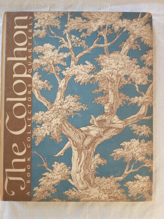 THE COLOPHON A BOOK COLLECTORS QUARTERLY