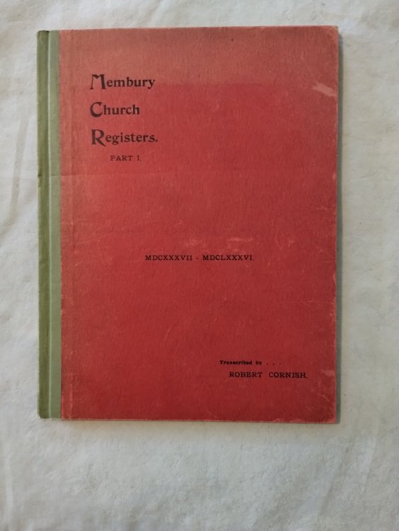 MEMBURY CHURCH REGISTERS PART I 1637 -1686