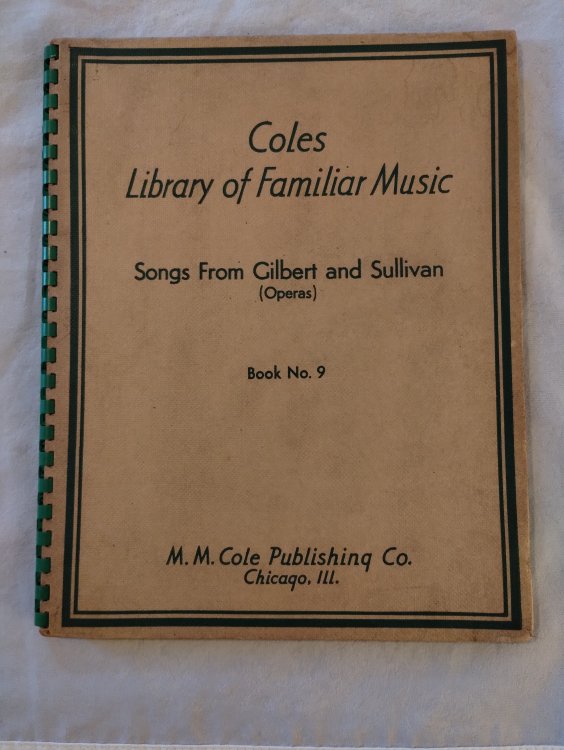COLES LIBRARY OF FAMILIAR MUSIC BOOK 9