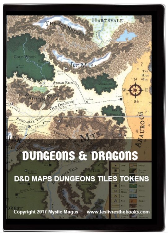 Dungeons And Dragons, D&D RPG DM Maps, Dungeons Tiles, Tokens, Books Lot On DVD. Volume 1