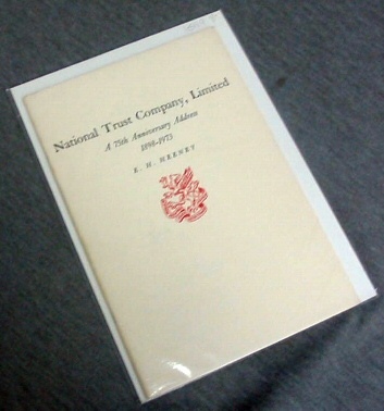 National Trust Company, Limited - A 75th Anniversary Address 1898-1973