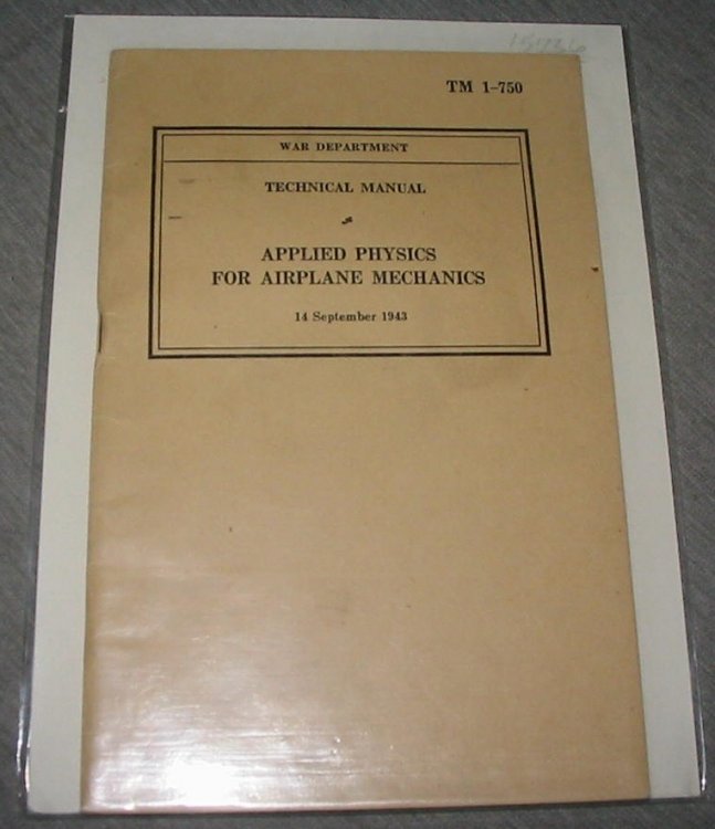 Technical Manual Applied Physics for Airplane Mechanics - Tm 1-750