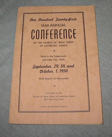 OFFICIAL REPORT - 121ST SEMI-ANNUAL CONFERENCE OF THE CHURCH OF JESUS CHRIST OF LATTER-DAY SAINTS: October 1950