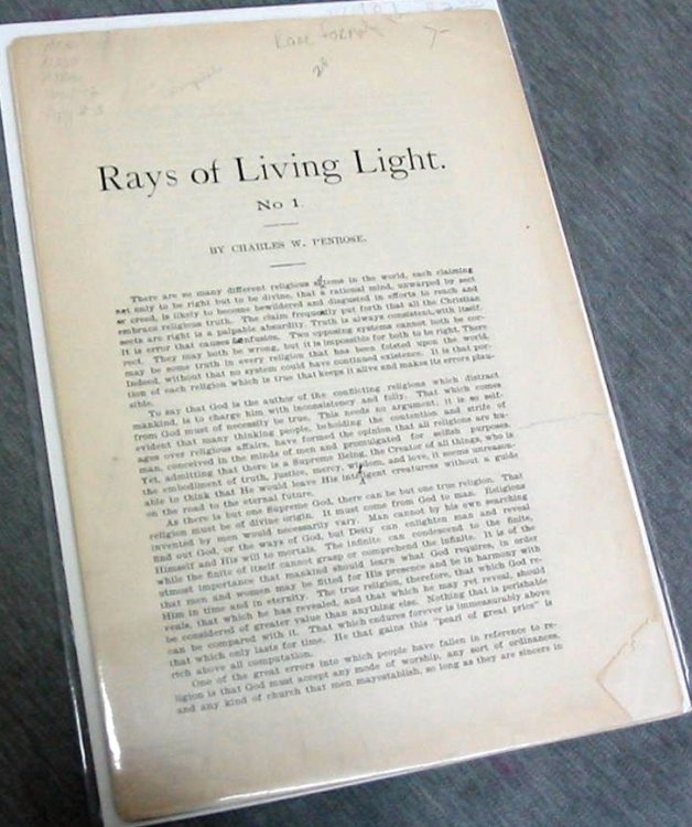 RAYS OF LIVING LIGHT ON THE ONE WAY OF SALVATION