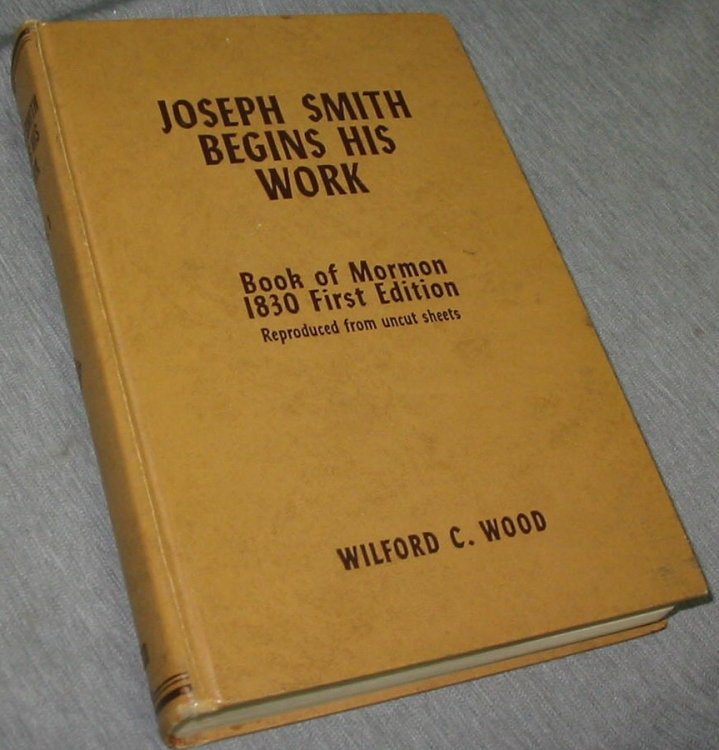 JOSEPH SMITH BEGINS HIS WORK - VOL 1 - Book of Mormon 1830 FIrst Edition Reproduced from uncut sheets