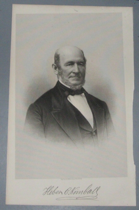 Steel Engraving - HEBER C. KIMBALL - 1890 - Original MORMON / Utah Pioneer Steel Engraving